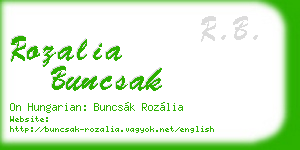 rozalia buncsak business card