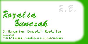 rozalia buncsak business card